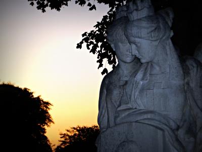 Abendstimmung 1 im Zentralfriedhof, Wien